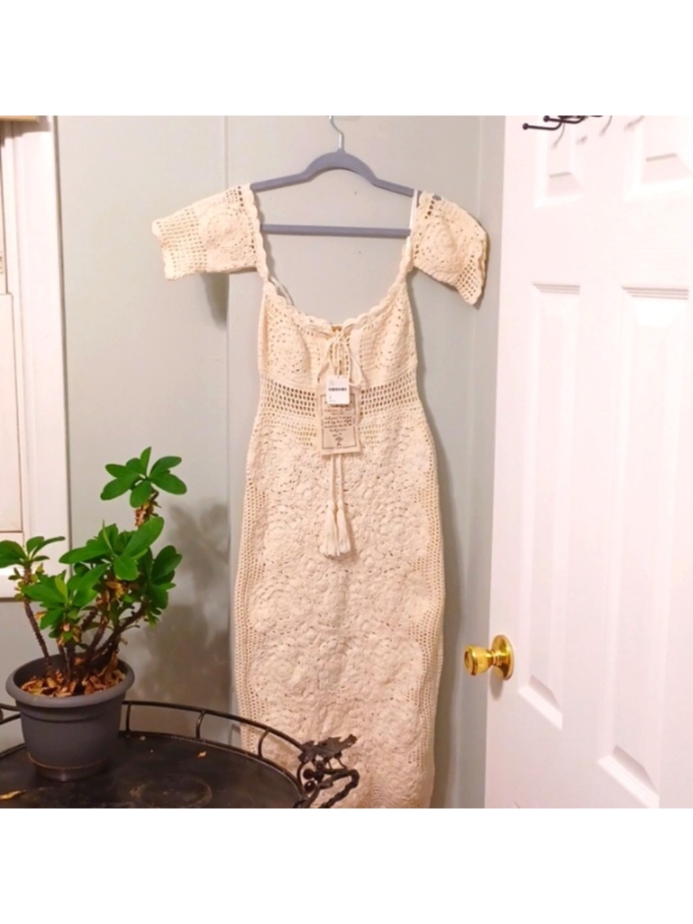 Free People Crochet MIDI Dress